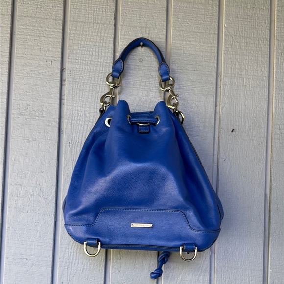 Rebecca Minkoff Blue Leather Backpack/HandBag - Picture 1 of 10